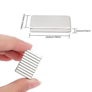 HWHCGZ Powerful Neodymium Bar Magnets, 10 Pack Rare Earth Magnet, Heavy Duty Magnets, Small Magnet Strong for Fridge, DIY, Garage, Kitchen, Science, Craft, Office-20x10x2mm