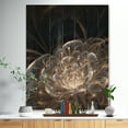 thumbnail image 2 of Designart 'Golden Rays With Fractal Flower' Floral Art Print on Natural Pine Wood, 2 of 5