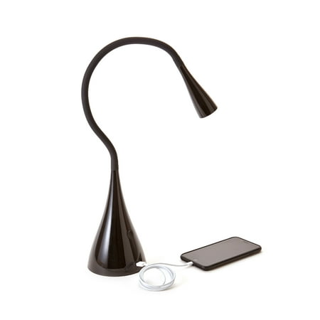Newhouse Lighting NHGS-LED-BLK 16" 3 Watt Black LED Gooseneck Desk Lamp