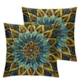 thumbnail image 2 of Acheng  Retro Floral Mandala Compass Medallion Bohemian Pillow Covers Boho Decor Hippie Throw Pillows Decorative for Sofa Couch 2pcs White, 2 of 6