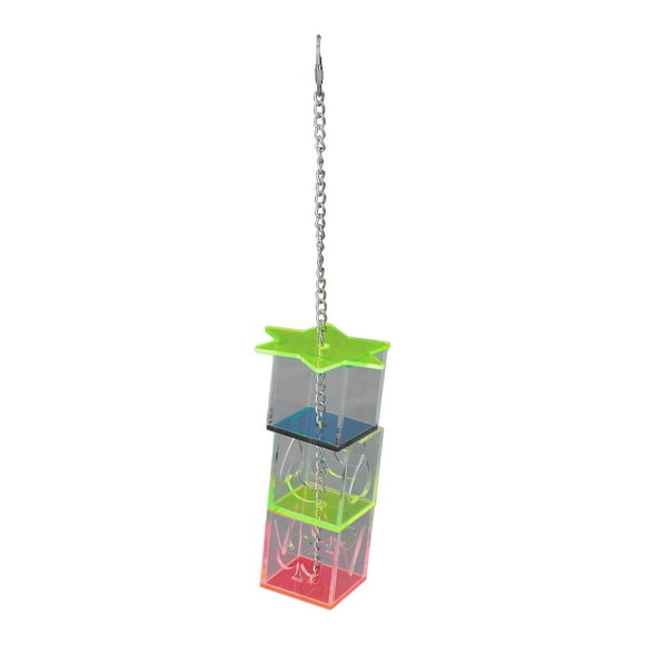 Pet Bird Foraging Toys, Acrylic Six Pointed Star Pet Bird Foraging Box Colorful For
