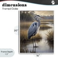 thumbnail image 4 of Stupell Industries Traditional Heron in Serene Marshlands White Framed Giclee Art, 16 x 20, by Susan Arnot, 4 of 8