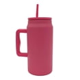 thumbnail image 2 of Vaso con Popote Mainstays de Acero Inoxidable Diseño Liso con Asa Rosa 1.4 Litros, 2 of 4