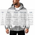 thumbnail image 5 of Men's Hooded Puffer Jacket Full Zip Quilted Puffer Winter Coat Warm Outerwear with Multi Pocket,Windproof Comfy Daily Wear,Silver,5XL, 5 of 5