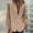 Khaki, variant on Hrsba Women's Casual Long Sleeve Sweatshirt Long Sleeved Round Neck Top/shirt Solid Color Long Sleeve Loose Blazer Cardigan Outerwear
