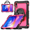 thumbnail image 2 of For Xiaomi Redmi Pad 2 11 inch 2025, 360 Rotating Shockproof Cover with Stand, Handle, Shoulder Strap, Rose Panel, 2 of 7