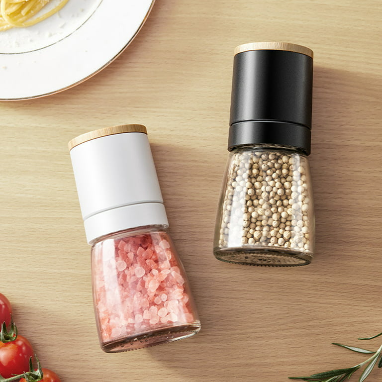 VEVOK CHEF Mini Salt and Pepper Grinder set with 2 Small Salt and Pepper  Shakers Portable Cute Tiny Spice Grinder Pepper Mill Salt Grinder for  Travel