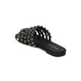 thumbnail image 3 of New Women MackinJ 168-13 Leatherette Open Toe Studded Slip On Sandal, 3 of 6