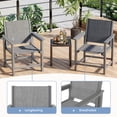 thumbnail image 2 of Amopatio HDPE Outdoor Dinning Chairs, Heavy Duty Patio Chairs Set of 4,All-Weather Textilene Backrest Chairs with Dining Table for Garden, Backyard, Porch, Grey, 2 of 7