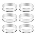 thumbnail image 1 of 6 PCS Cooking Round Cake Ring Mold, Stainless Steel Muffin Tart Rings, Metal Molds Double Rolled Cr, 1 of 5