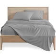 thumbnail image 2 of Bare Home Premium 1800 Ultra-Soft Microfiber Collection Sheet Set - Double Brushed Light Gray, 2 of 7