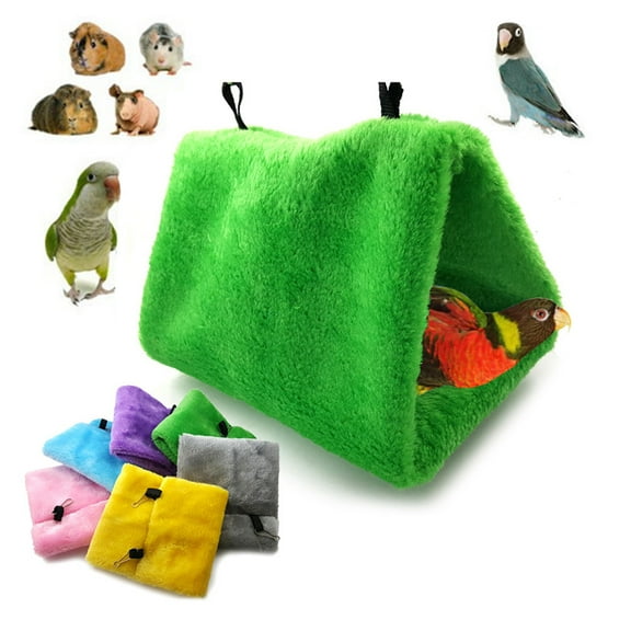 Bird Parrot Triangle Shape Cage House Hanging Nest Bed Hammock Warm Pet Supplies