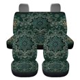thumbnail image 6 of Qpednta Green Mandala Car Seat Covers Full Set for Women Automotive Accessories Universal Fit for Car,Truck,SUV,Vans Elastic Front & Rear Auto Seats Protector, 6 of 7