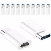 10x FREEDOMTECH Type C Adapter, Micro USB to USB C Adapter, Data Sync and Charging, Universal for Mac, ChromeBook Pixel, Nexus 5X, Nexus 6P, Nokia N1, Samsung Galaxy S9/S8, Note 8/9 All Type C Devices