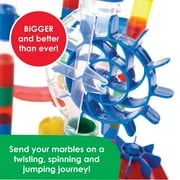 مجموعة بناء MindWare Marble Run، كبيرة مكونة من 215 قطعة و40 كرة رخامية، ومسارات ألعاب البناء الهندسية للعلوم والتكنولوجيا والهندسة والرياضيات