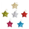 thumbnail image 5 of Naierhg 6Pcs Christmas Five-pointed Star Hanging Decoration Reusable Holiday Decor Xmas Tree Glitter Powder Star Ornament Pendant Party Supplies Gift Golden, 5 of 8