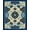 Blue, Pattern 3, variant on ODIKA 4'x6' Machine Washable Non-Slip Area Rug, Intricate Triangle Motif with Cottage Board and Arcana Inspired Design High Traffic Rug, Beige, 194530