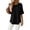 Black, variant on Gbobgt Women's Blouses Half Sleeve Crew Neck Casual Lightweight Summer Tops for Daily Office And Vacation Outfits Black L