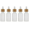 thumbnail image 4 of 5Pcs Glass Dropper Bottles Essential Oil Bottles with Bamboo Lid Portable Dropper Bottles, 4 of 7