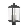 thumbnail image 7 of Livex Lighting - Nyack - 3 Light Outdoor Post Top Lantern in Mid Century Modern, 7 of 7