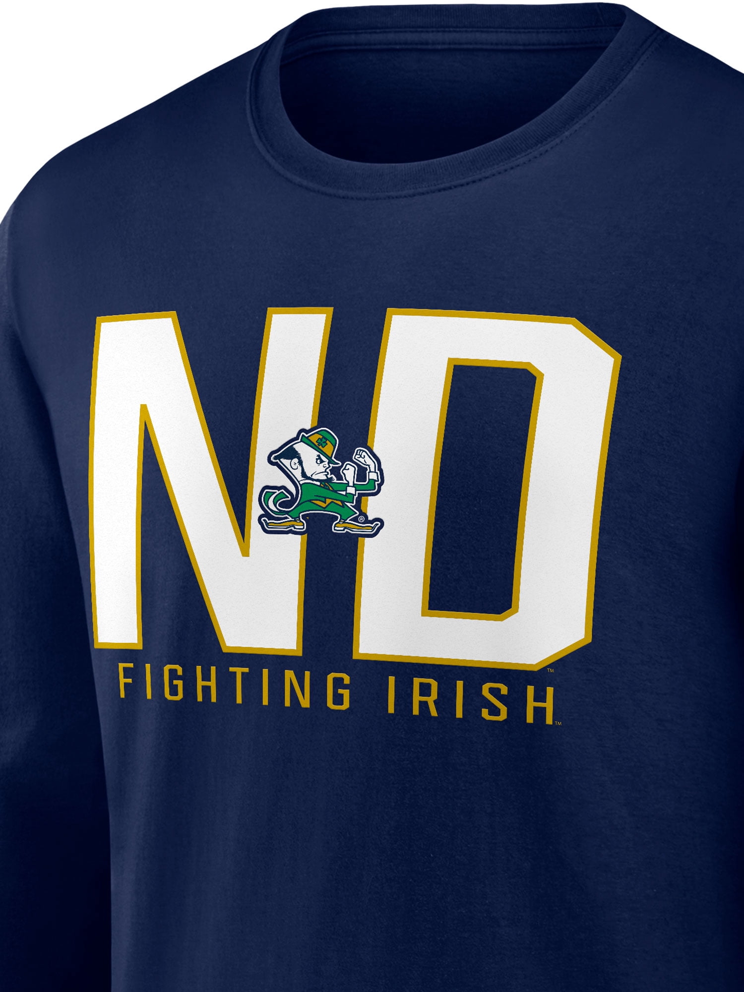 NCAA Notre Dame Fighting Irish Men's Cotton Navy Long Sleeve T-Shirt