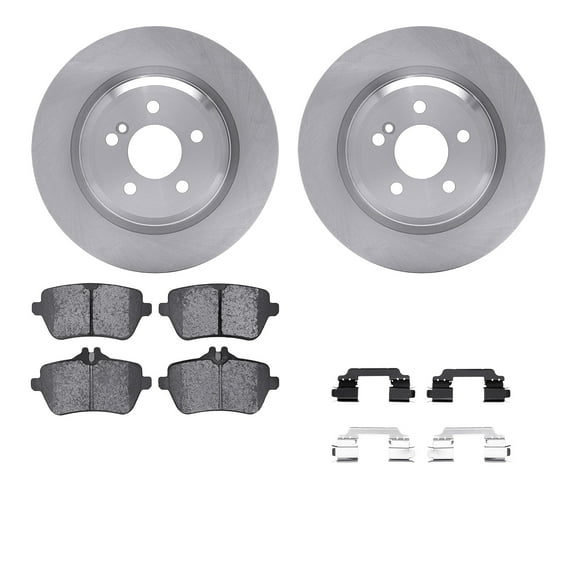 Dynamic Friction Company Rear Brake Rotors with 5000 Advanced Brake Pads includes Hardware 6512-63467