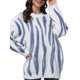 thumbnail image 4 of VISgogo Suéter de otoño para mujer, a rayas, cuello redondo, manga larga, tejido, largo, suelto, suéter, tops para niñas, 6 colores VISgogo  moda, 4 of 9