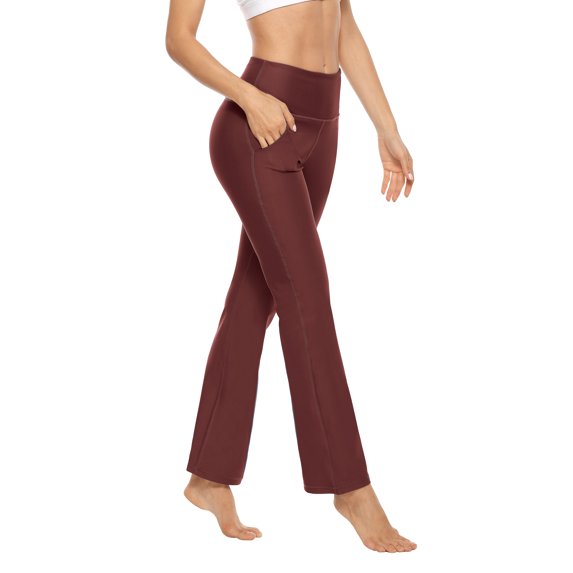 BeautyIn Workout Leggings for Women Bootcut Yoga Pants with Pockets Sports Pants