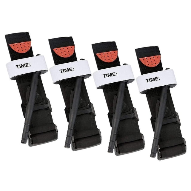 Torniquetes, paquete de 4 torniquetes de emergencia para exteriores, primeros auxilios, control táctico de hemorragias para salvar vidas