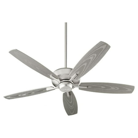 

Carlile Way 5 Blade Outdoor Patio Fan in Bailey Street Home Home Collection Style 52 inches Wide By 12.25 inches High-Satin Nickel Finish Bailey