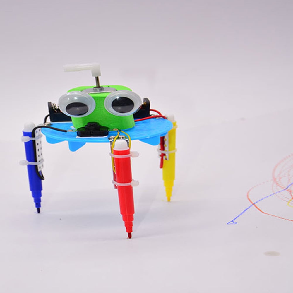 Kids DIY Doodle Robot Toys Children Experiment Science Project Educational Model 
