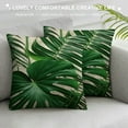 thumbnail image 3 of JEUXUS  Palm Leaf Decorative Throw Pillow Cover Case,Palm Tree Outdoor Pillow Cases Square Standard Cushion Covers for Sofa Couch Bed  Green, 3 of 5