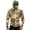 Brown, variant on Men's Camo Print Sun Jacket Hooded Long Sleeve Lightweight UPF Cover Up Cooling Shirts for Outdoor Fishing Hiking