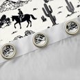 thumbnail image 4 of Homewish Wild West Cowboy Blackout Curtains Set of 2 (52x84 Each),Desert Plant Cactus Curtain,Beige, 4 of 6