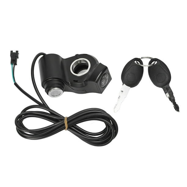 Empuñadura de acelerador de bicicleta eléctrica, 4 luces, bloqueo de velocidad, empuñaduras de acelerador de giro con llaves para interfaz SM de modificación de bicicleta eléctrica de 48V