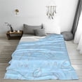 thumbnail image 2 of Differential Science Doodles Pattern Throw Blanket, Super Soft Anti-Pilling Flannel Bed Blankets, 80"x60", 2 of 8