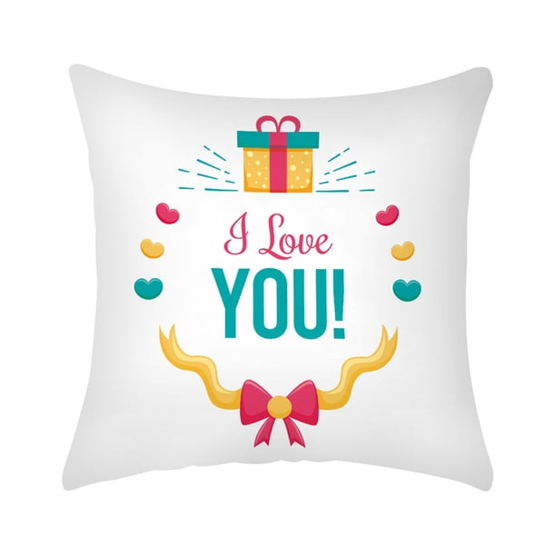 Fiudx Ofertas Flash Del Día Funda De Almohada Para El Día De San Valentín, Funda De Cojín Con Purpurina Para Sofá, Decoración Del Hogar, 1 Ud.
