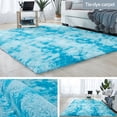 thumbnail image 1 of YAOMOBB Modern Area Rug Modern Fluffy Tie Dye Rug Super Soft Non slip Shaggy Rug for Living Room and Bedroom, 1 of 7