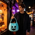 thumbnail image 7 of Halloween Pumpkin Candy Treat Bags for Party Supplies - Soft Cloth Candy Bucket Holders for Kids Toddlers Trick or Treating - Handheld Halloween Pumpkin Bags for Trunk or Treat Party Favors, 7 of 7