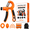 orange, variant on Hand Grip Strengthener Kit, 5-Piece Adjustable 5-60KG Grip Trainer with Built-In Counter, Finger Exerciser, Grip Ring, Stress Relief Ball & Carry Bag for Hand, Wrist & Forearm Strength Training