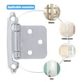thumbnail image 6 of Lohoms 1/2" Overlay Self Closing Face Iron Satin Nickel Mount Hinges with Screws 10 Piece, 6 of 9