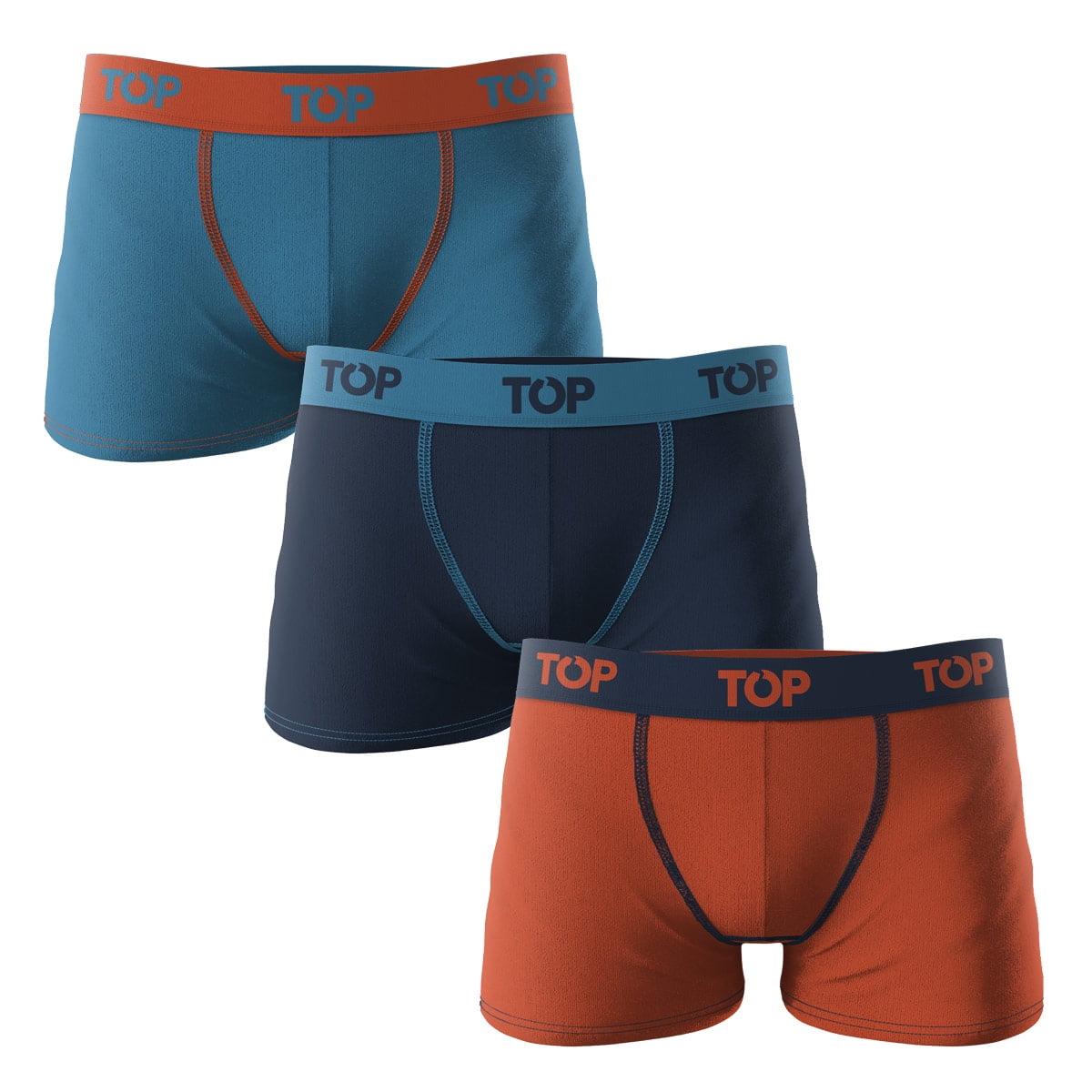 Boxer Medio Nino Algodon Pack 3 C6 Top Talla 16 Knasta Chile