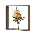 thumbnail image 1 of Marco de Flores Secas Uxcell, Marco de Sombra de Madera de 10 x 10 Pulgadas, Marco de Imagen de Acrílico Doble [Café], 1 of 1