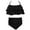 Black, variant on Girls Swimsuit 2 Piece Bikini Sets Beach Girls Ruffle Bathing Suit Cute Girls Bikini Size 9-10 Years