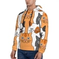 thumbnail image 3 of Salouo Funny Cats Pattern Men's Fall Hoodie Sweatshirt,Sport Hoodie with Pockets for Men Pullover Casual Hooded Sweatshirt-3X-Large, 3 of 7