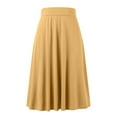 thumbnail image 6 of Landzoo Women's Solid Color Lightweight Flare Midi Pull On Closure Skirt Fashionable Comfortable Casual Women's Skirt, 6 of 6