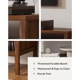 thumbnail image 5 of Joyyskill Modern Record Player Stand, Vinyl Record Storage Cabinet with Open Shelf, Wood Records Player Table Cube Storage Organizer, Brown, 5 of 6