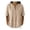 Khaki, variant on Women Tops V Neck Button Closure Short Sleeve Pullover Tops Pure Color Loose Fit Versatile Casual Commuter Shirt