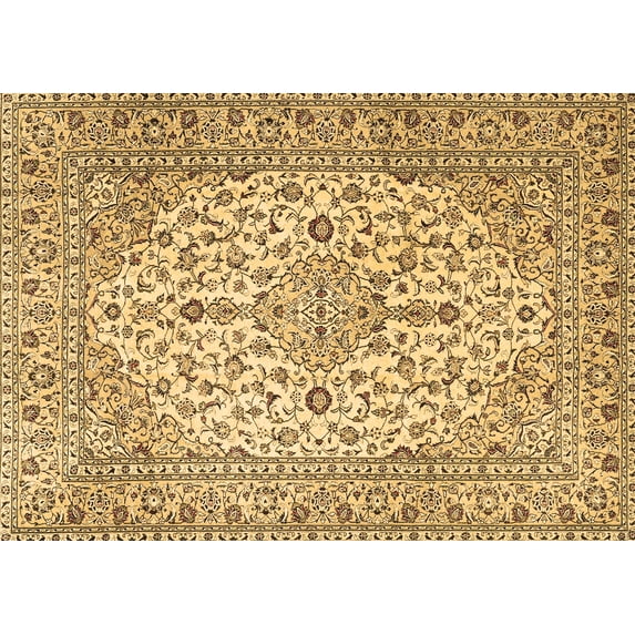 Ahgly Company Indoor Rectangle Medallion Brown Traditional Area Rugs, 7' x 10'
