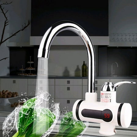 110V Hot Water Heater Faucet Instant Tankless Water Heater Electric Fast Heating Tap Water Faucet for Kitchen Bathroom Tiolet